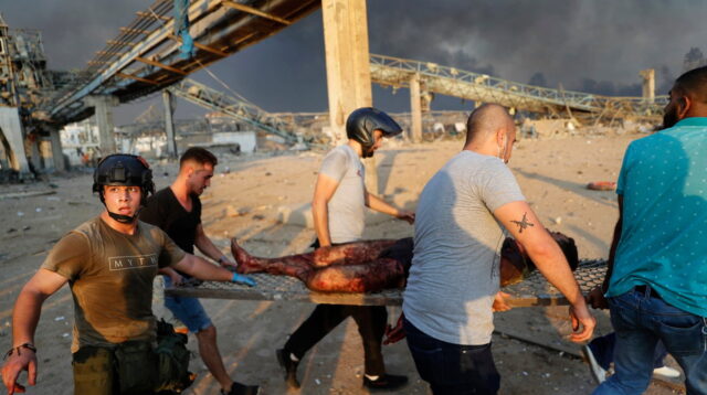 Seperti Bom Atom, Sebagian Besar Kota Beirut Lebanon Porak Poranda