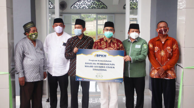BPKH dan NU Care – LAZISNU Resmikan Bantuan Pembangunan Masjid At-taqwa di Cisauk, Tangerang – Banten
