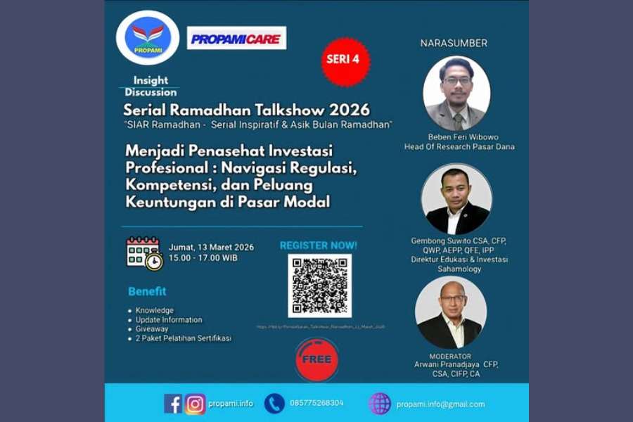 Jadi Penasehat Investasi Profesional, Ini yang Akan Dibahas di Webinar PROPAMI