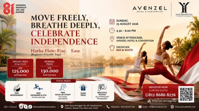Move Freely, Breathe Deeply! Yuk Daftar Yoga Kemerdekaan di Cibubur
