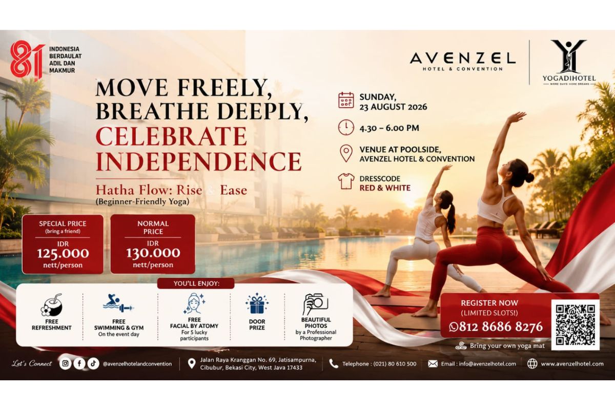Move Freely, Breathe Deeply! Yuk Daftar Yoga Kemerdekaan di Cibubur